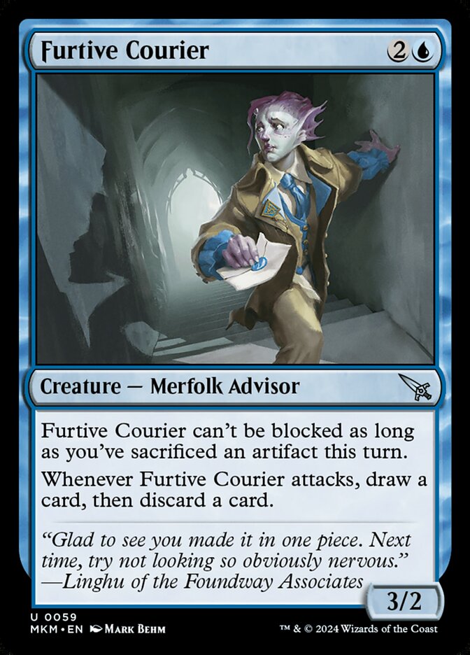 Furtive Courier 59/286 (Murders at Karlov Manor)  - Foil | Good Games Modbury