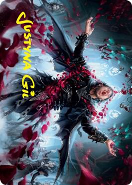 Bloodsoaked Reveler Art Card Gold Stamped Signature 29 (Art Series: Innistrad: Crimson Vow)  | Good Games Modbury