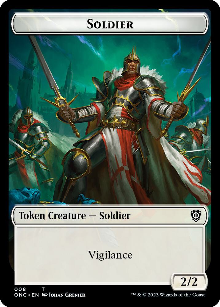 Soldier 008 Angel 003 Double Sided Token 8 // 3 (Commander: Phyrexia: All Will Be One)  | Good Games Modbury