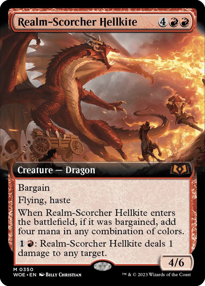 Realm-Scorcher Hellkite 350/276 (Wilds of Eldraine)  - Extended Art | Good Games Modbury