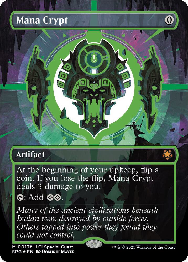 Mana Crypt (Green) 17f/0 (Special Guests)  - Borderless Neon Ink Foil | Good Games Modbury