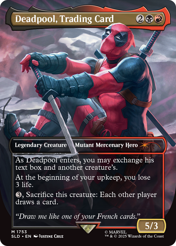 Deadpool, Trading Card (Rainbow Foil) [Secret Lair Drop Series] | Good Games Modbury