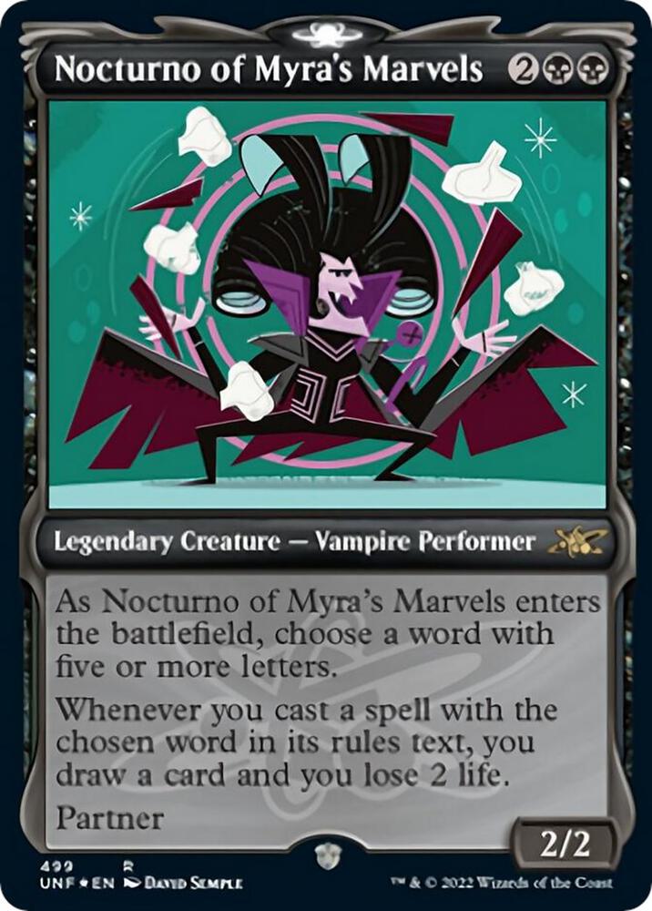 Nocturno of Myras Marvels Showcase Galaxy Foil 499/244 (Unfinity)  - Foil | Good Games Modbury