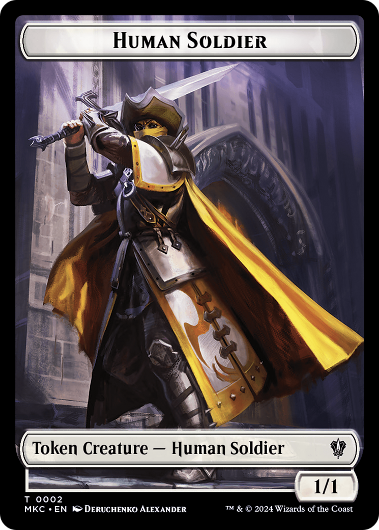 City's Blessing // Human Soldier Double-Sided Token [Murders at Karlov Manor Commander Tokens] | Good Games Modbury