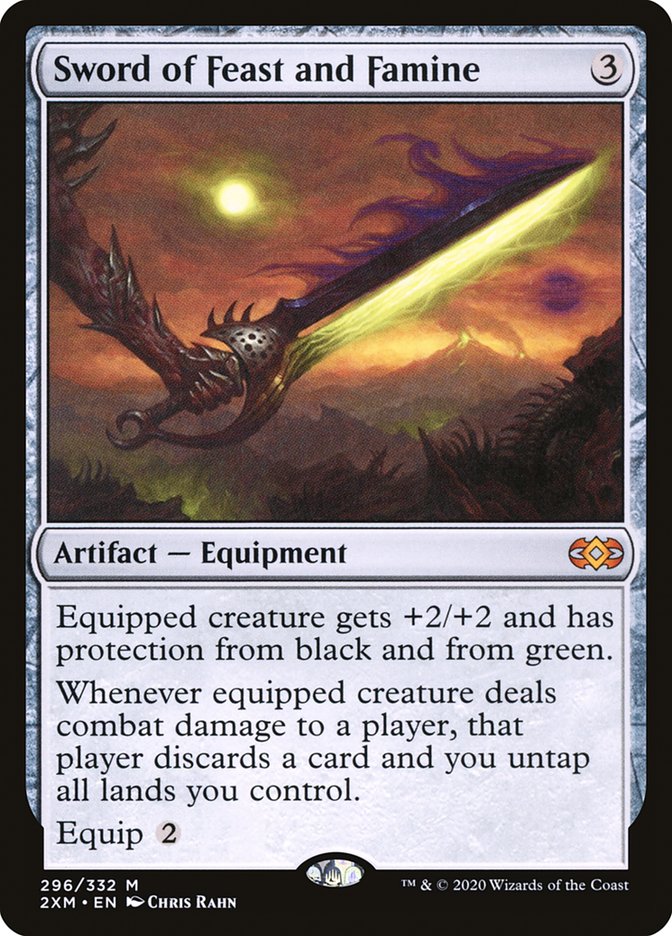 Sword of Feast and Famine 296/332 (Double Masters)  - Foil | Good Games Modbury