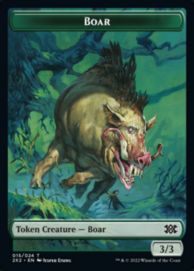 Boar // Vampire Double-Sided Token [Double Masters 2022 Tokens] | Good Games Modbury