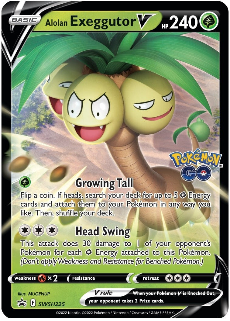 Alolan Exeggutor V (SWSH225) (Jumbo Card) [Sword & Shield: Black Star Promos] | Good Games Modbury