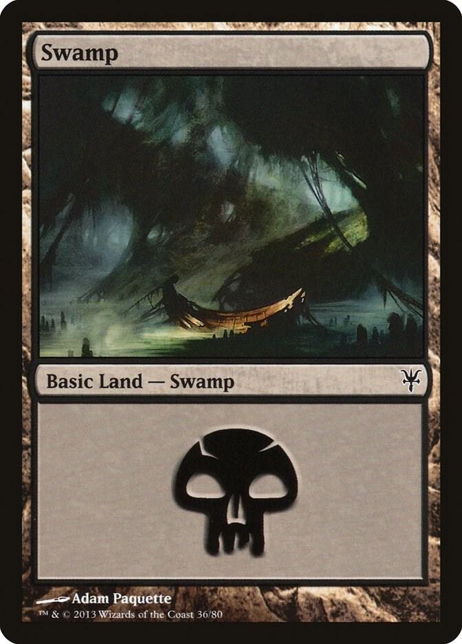Swamp 36 36/80 (Duel Decks: Sorin vs. Tibalt)  | Good Games Modbury