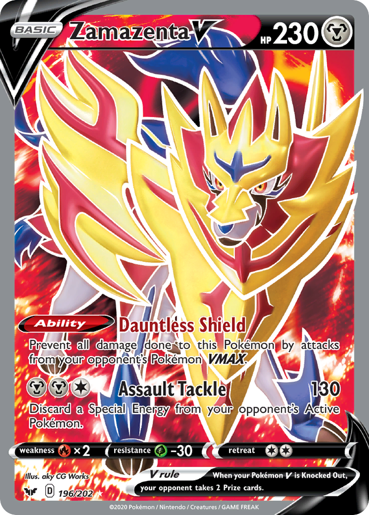Zamazenta V (196/202) [Sword & Shield: Base Set] | Good Games Modbury