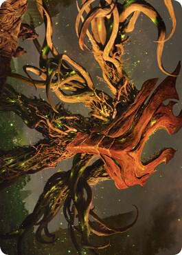 Ashaya Soul of the Wild Art Card Gold Stamped Signature 69 (Art Series: Zendikar Rising)  | Good Games Modbury
