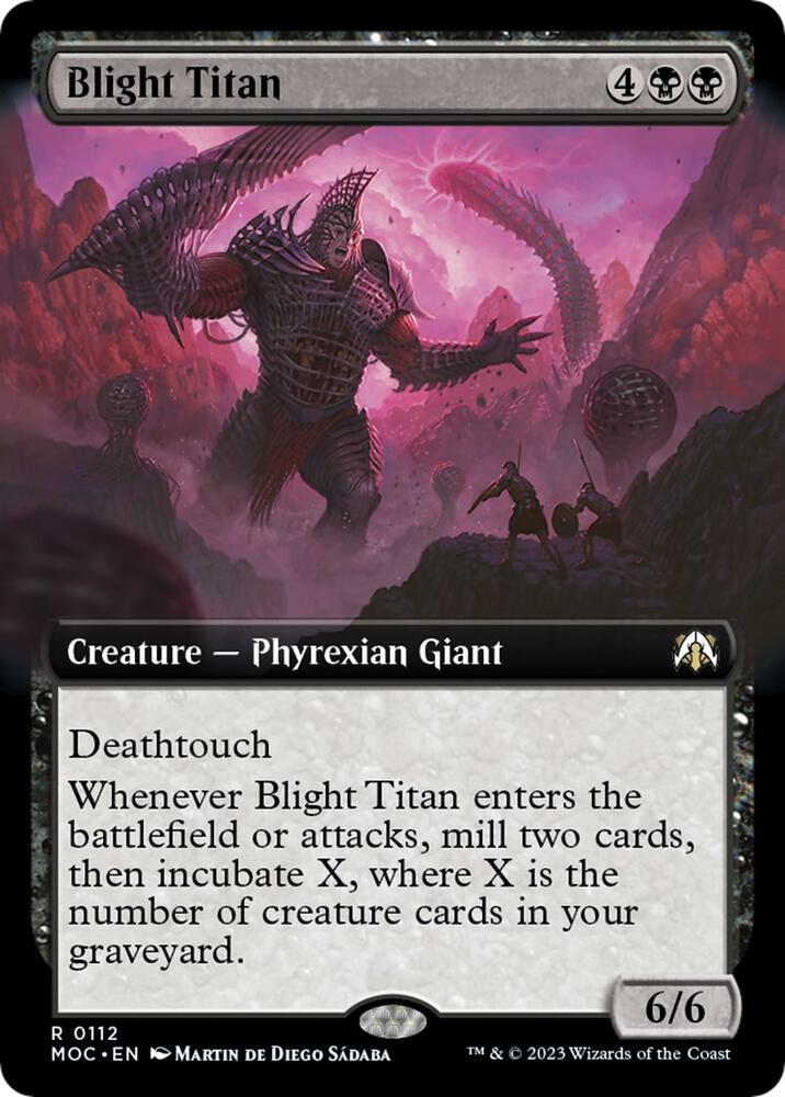 Blight Titan 112/79 (Commander: March of the Machine)  - Extended Art | Good Games Modbury