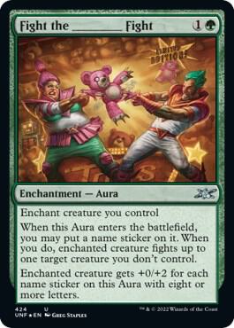 Fight the _______ Fight Galaxy Foil 424/244 (Unfinity)  - Foil | Good Games Modbury