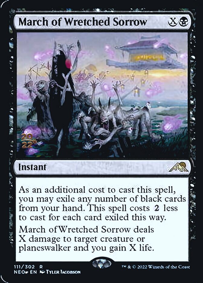 March of Wretched Sorrow [Kamigawa: Neon Dynasty Prerelease Promos] | Good Games Modbury