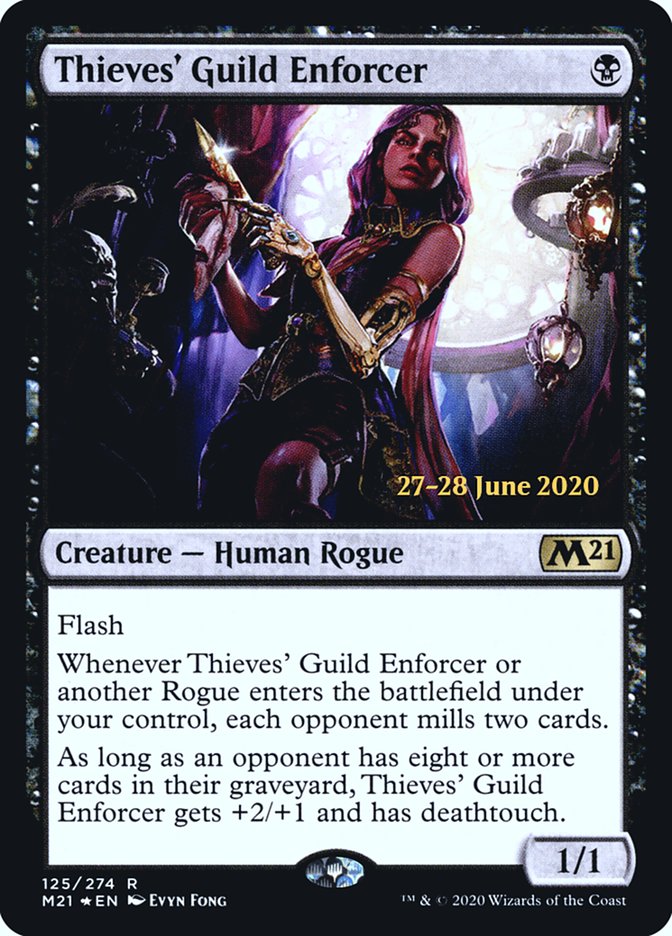 Thieves' Guild Enforcer [Core Set 2021 Prerelease Promos] | Good Games Modbury
