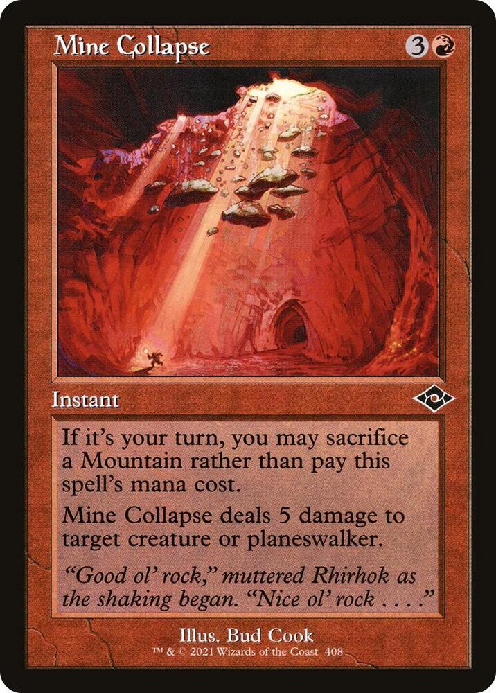 Mine Collapse Retro Frame 408 (Modern Horizons 2)  - Foil | Good Games Modbury