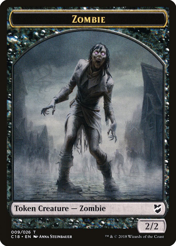 Manifest // Zombie Double-Sided Token [Commander 2018 Tokens] | Good Games Modbury