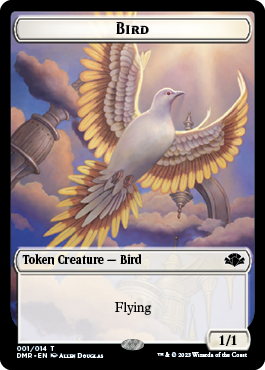 Bird Token [Dominaria Remastered Tokens] | Good Games Modbury