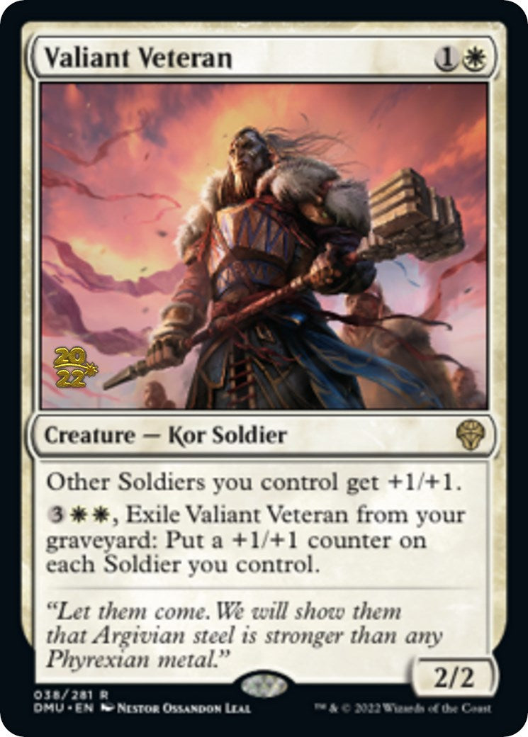 Valiant Veteran [Dominaria United Prerelease Promos] | Good Games Modbury