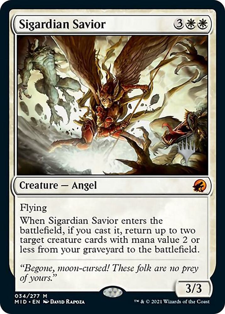 Sigardian Savior 34p/171 (Promo Pack: Innistrad: Midnight Hunt)  | Good Games Modbury