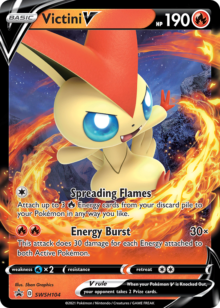 Victini V (SWSH104) [Sword & Shield: Black Star Promos] | Good Games Modbury