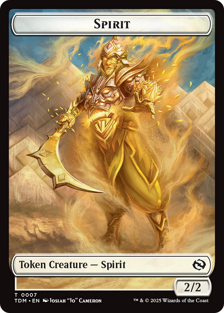 Spirit (0006) // Spirit (0007) Double-Sided Token [Tarkir: Dragonstorm Tokens] | Good Games Modbury
