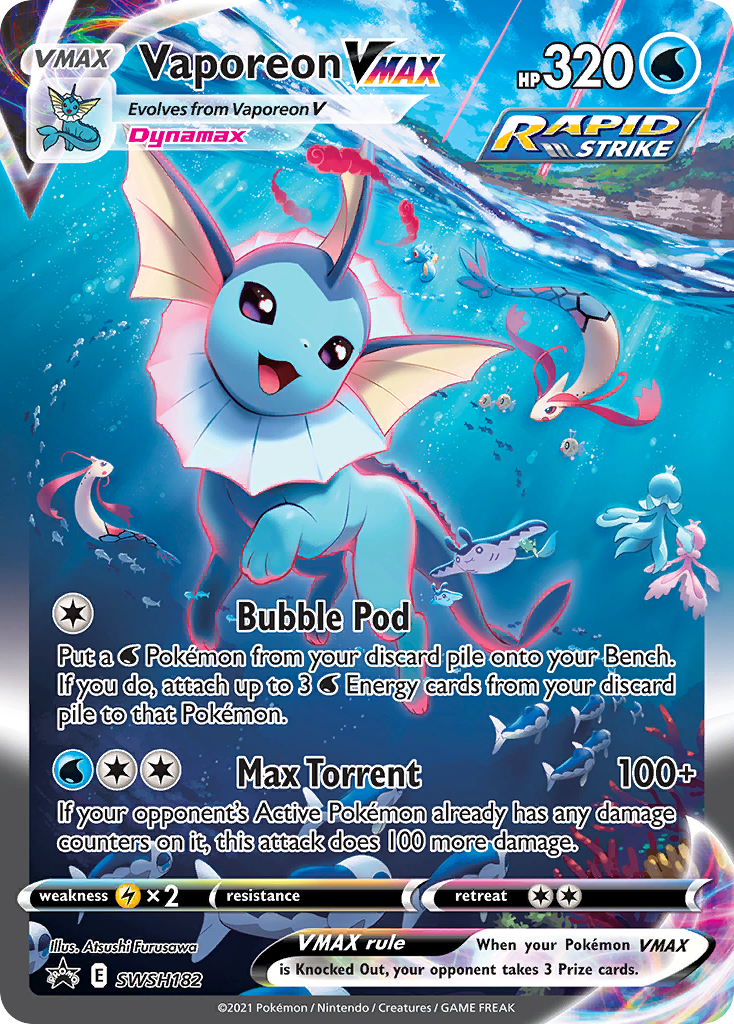 Vaporeon VMAX (SWSH182) (Jumbo Card) [Sword & Shield: Black Star Promos] | Good Games Modbury