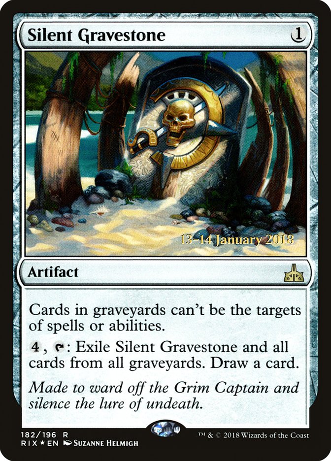Silent Gravestone [Rivals of Ixalan Prerelease Promos] | Good Games Modbury