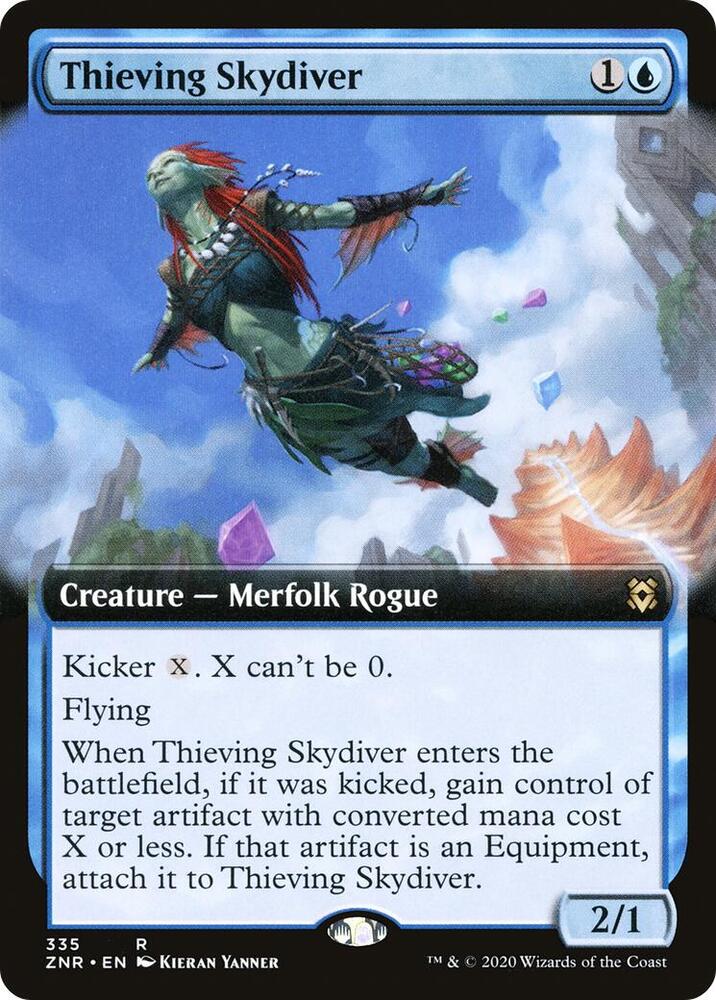 Thieving Skydiver 335/280 (Zendikar Rising)  - Extended Art | Good Games Modbury