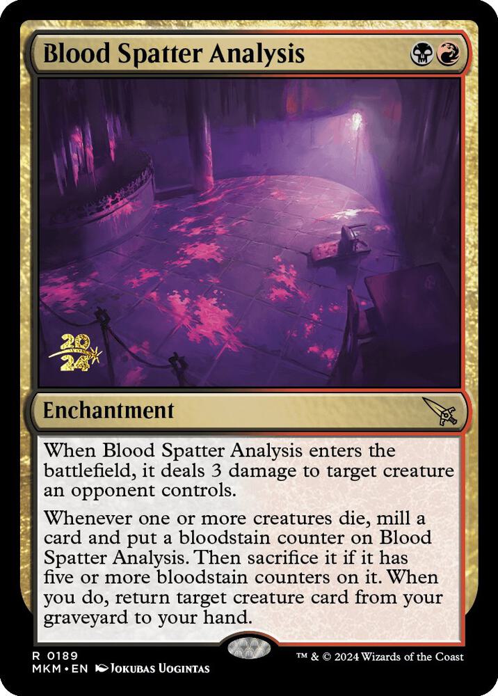 Blood Spatter Analysis 189s/182 (Prerelease Cards)  - Foil | Good Games Modbury
