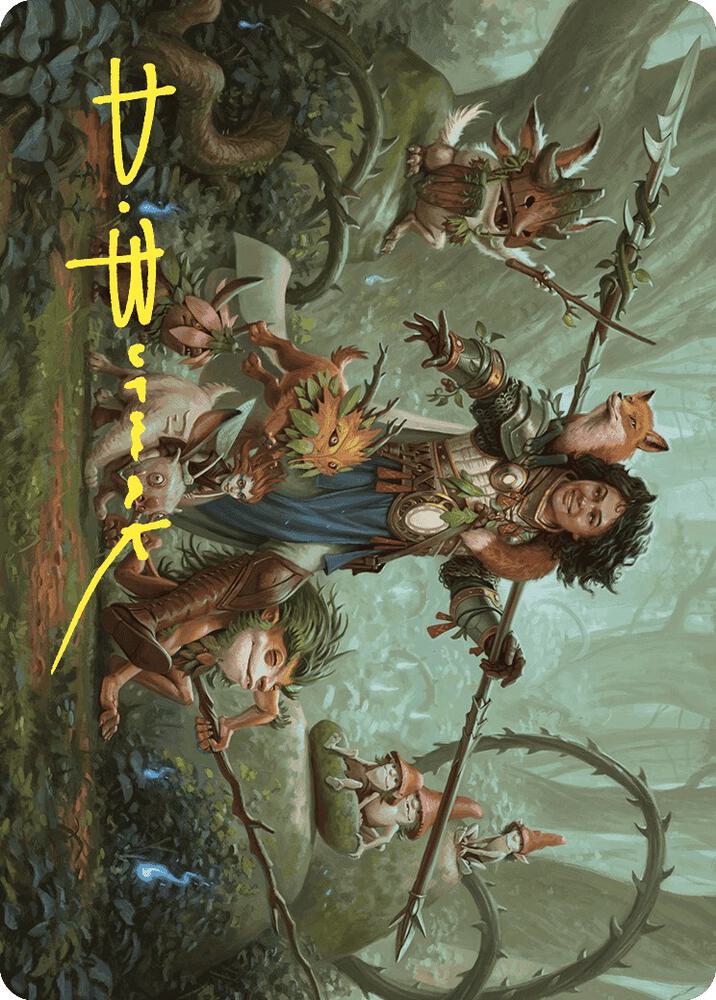 Ellivere of the Wild Court Art Card Gold Stamped Signature 49 (Art Series: Wilds of Eldraine)  | Good Games Modbury