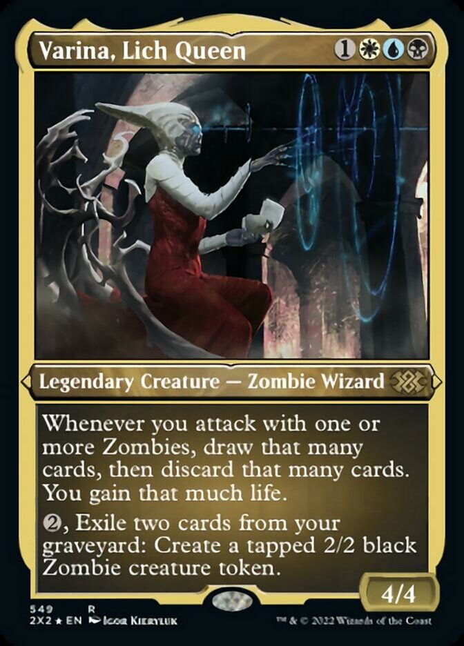 Varina, Lich Queen (Foil Etched) [Double Masters 2022] | Good Games Modbury
