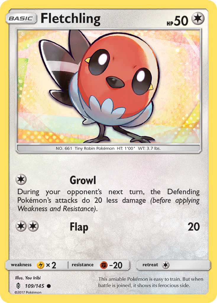 Fletchling (109/145) [Sun & Moon: Guardians Rising] | Good Games Modbury