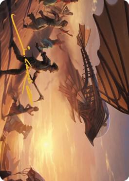 Take Flight Art Card Gold Stamped Signature 12 (Art Series: The Brothers' War)  | Good Games Modbury