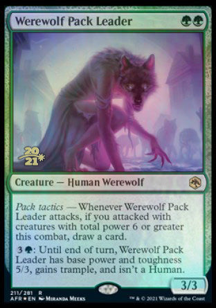 Werewolf Pack Leader [Dungeons & Dragons: Adventures in the Forgotten Realms Prerelease Promos] | Good Games Modbury