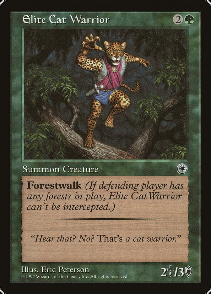 Elite Cat Warrior (With Flavor Text) [Portal] | Good Games Modbury