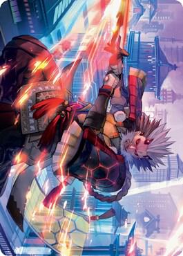 Isshin Two Heavens as One Art Card 69 81 69 (Art Series: Kamigawa: Neon Dynasty)  | Good Games Modbury