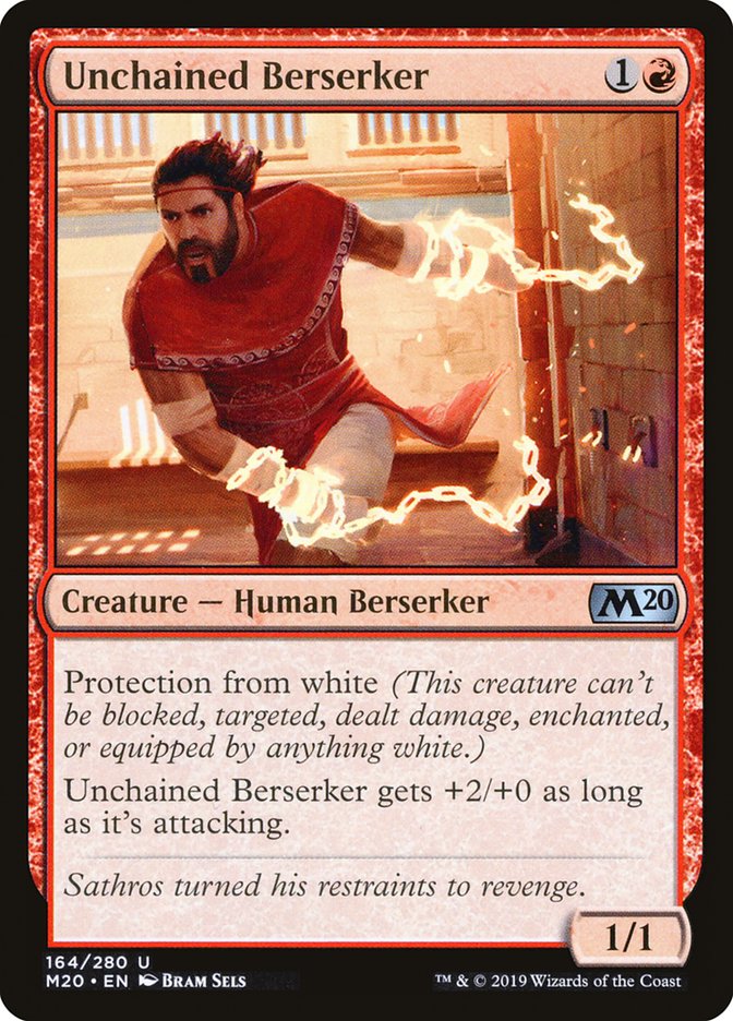 Unchained Berserker [Core Set 2020] | Good Games Modbury