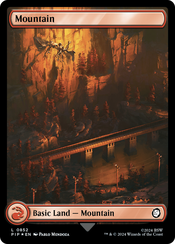 Mountain (0852) (Surge Foil) [Fallout] | Good Games Modbury