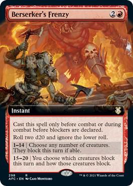 Berserkers Frenzy Extended Art 298 (Commander: Adventures in the Forgotten Realms)  | Good Games Modbury