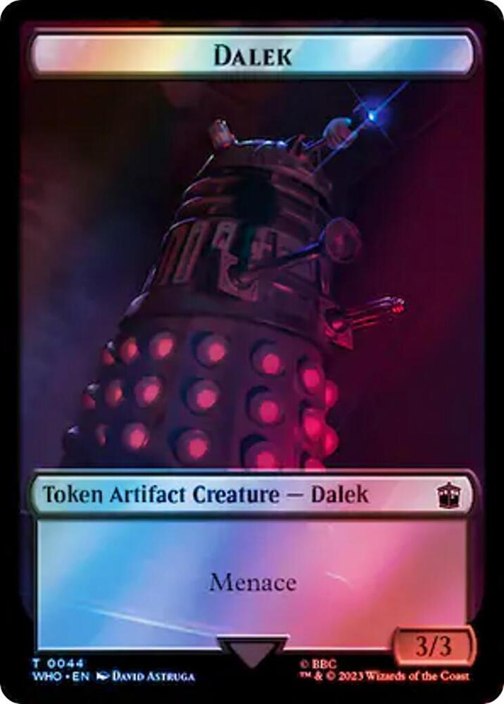 Dalek Alien Warrior Double Sided Token Surge Foil 44 // 46 (Universes Beyond: Doctor Who)  - Foil | Good Games Modbury