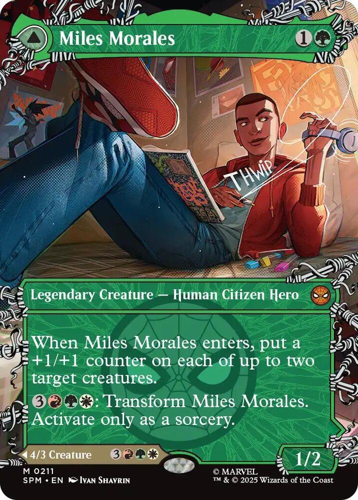 Miles Morales // Ultimate Spider-Man  211/198 (Marvel's Spider-Man)  - Showcase Foil | Good Games Modbury