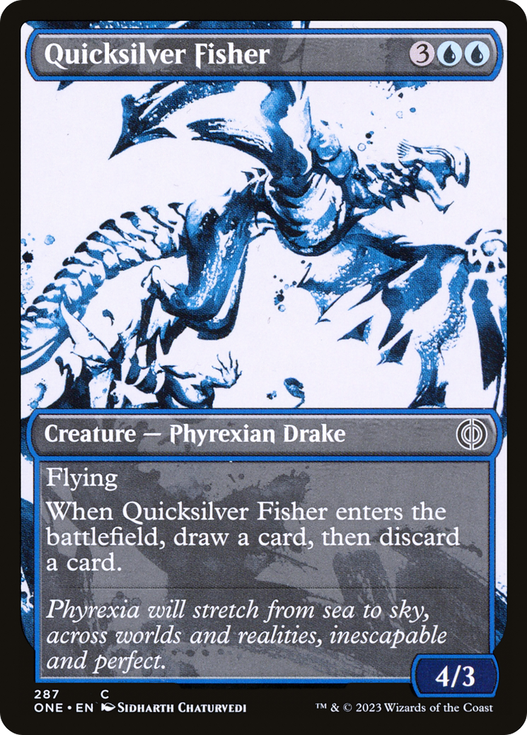 Quicksilver Fisher (Showcase Ichor) [Phyrexia: All Will Be One] | Good Games Modbury