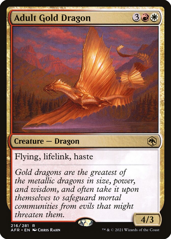 Adult Gold Dragon 216/281 (Adventures in the Forgotten Realms)  | Good Games Modbury