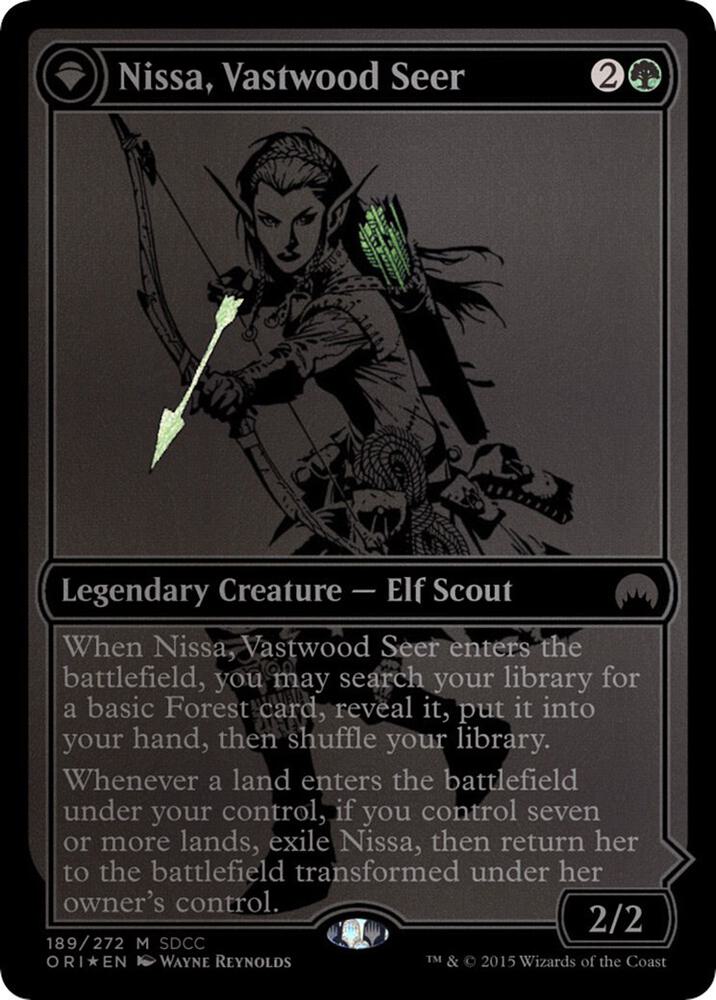 Nissa Vastwood Seer SDCC 2015 Exclusive 189/5 (Media Promos)  - Foil | Good Games Modbury