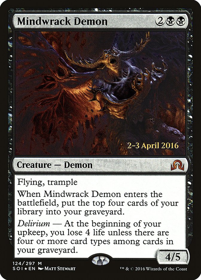 Mindwrack Demon [Shadows over Innistrad Prerelease Promos] | Good Games Modbury