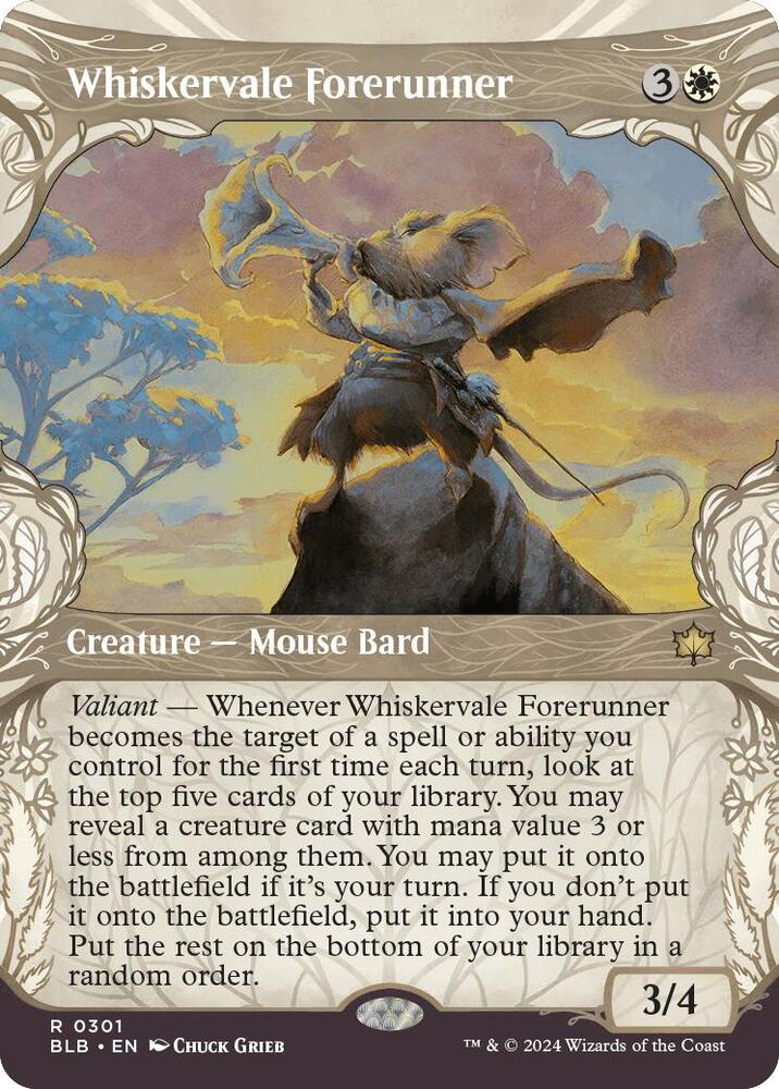 Whiskervale Forerunner 301 (Bloomburrow)  - Showcase Foil | Good Games Modbury
