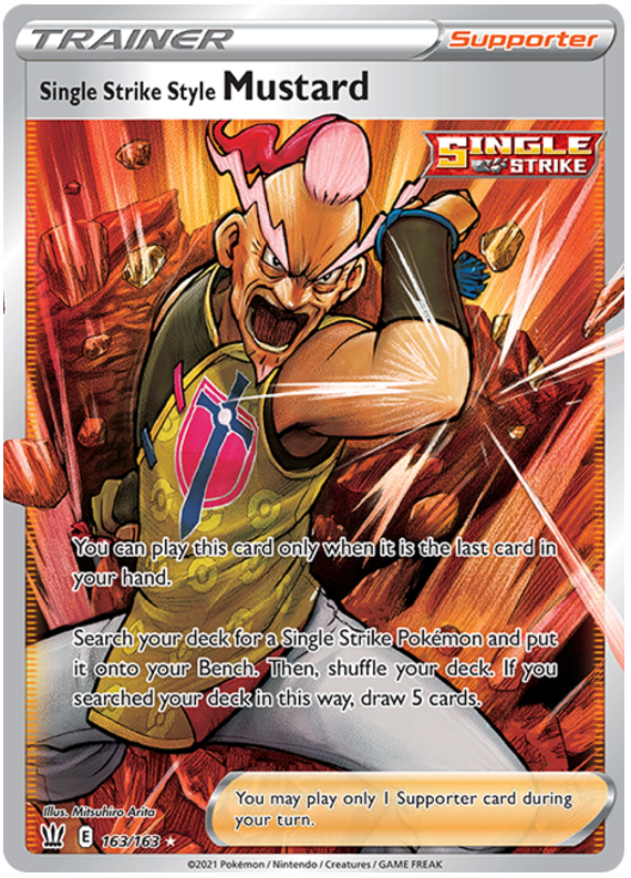 Single Strike Style Mustard (163/163) [Sword & Shield: Battle Styles] | Good Games Modbury