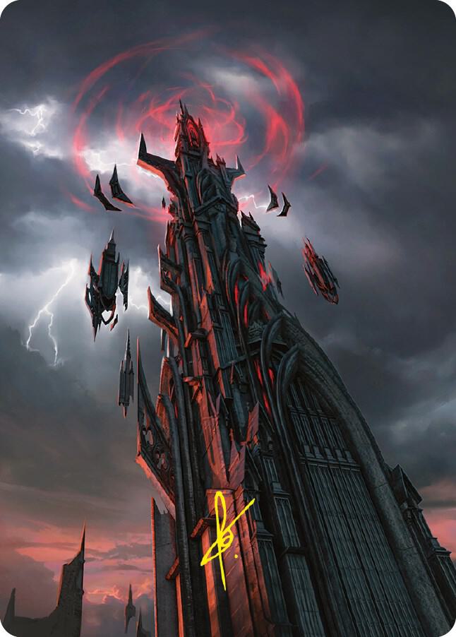 Barad dur Art Card Gold Stamped Signature 54 (Art Series: Universes Beyond: The Lord of the Rings: Tales of Middle-earth)  | Good Games Modbury