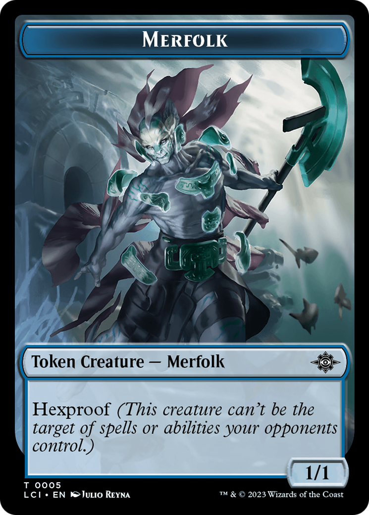 Gnome // Merfolk Double-Sided Token [The Lost Caverns of Ixalan Tokens] | Good Games Modbury