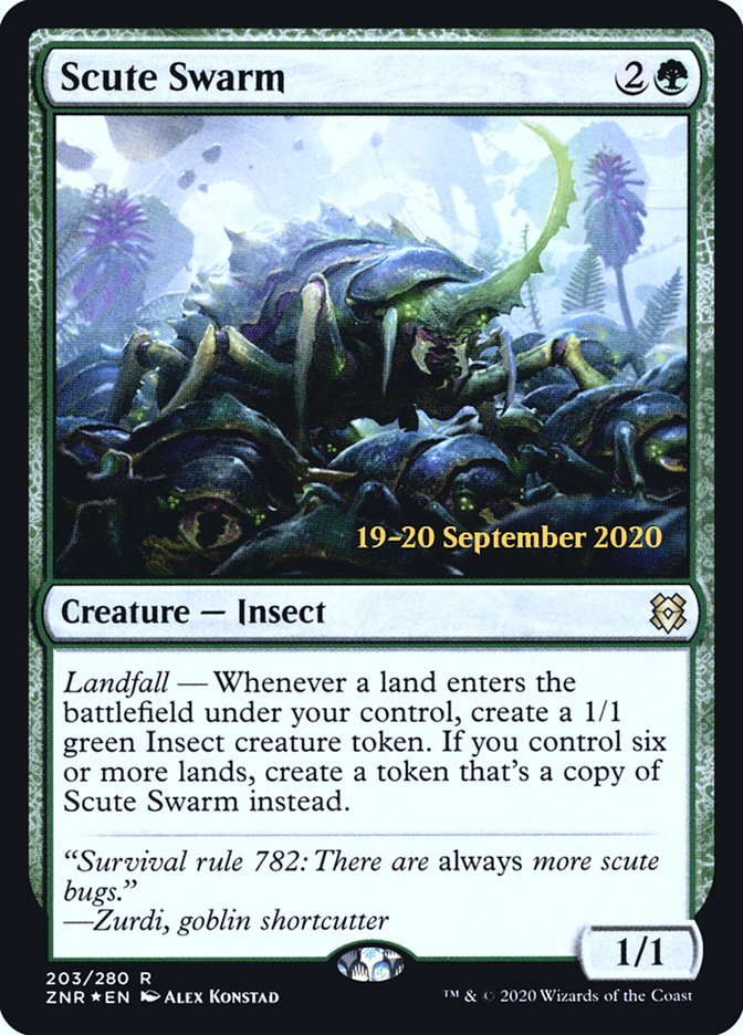 Scute Swarm [Zendikar Rising Prerelease Promos] | Good Games Modbury